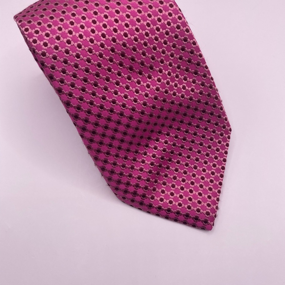 Charles Tyrwhitt Pink and Brown Patterned Pocket Square